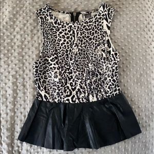 Urban Outfitters Sparkle & Fade Peplum Top